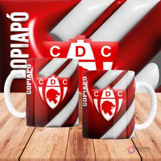 Diseño pack plantillas tazas 3D fútbol Chile jugador silueta
