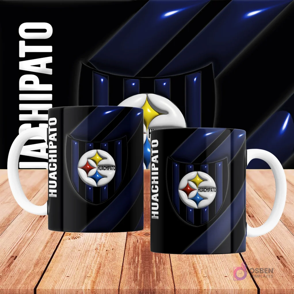 Set de plantillas 3D para tazas temática fútbol chileno