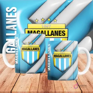 Taza sublimada fútbol Chile 3D con nombre personalizable