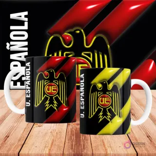 Diseño taza fútbol Chile 3D silueta copa y jugadores