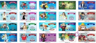 Muestras de diseños de plantillas sin mockup de tazas para profesiones como topógrafo, trabajador social, toxicólogo, manicurista, etc. del Volumen 2