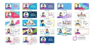 Cuadrícula con 23 miniaturas de diferentes diseños para tazas de Técnico Párvulos, mostrando variedad de personajes, fondos y frases.