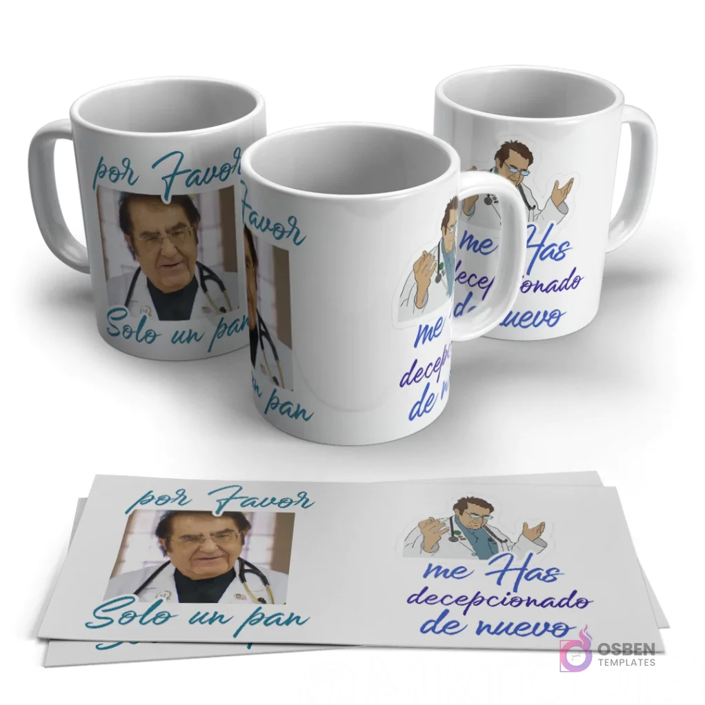 Tazas con doble diseño del Dr. Nowzaradan: 'Por favor, solo un pan' y 'Me has decepcionado de nuevo'
