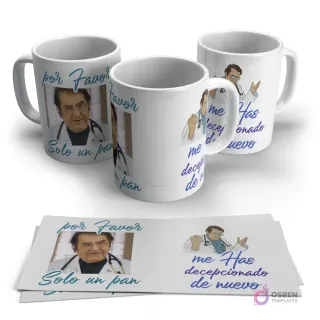 Tazas con doble diseño del Dr. Nowzaradan: 'Por favor, solo un pan' y 'Me has decepcionado de nuevo'