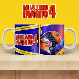 Taza de sublimación con Gru y Minions en escena oscura de Mi Villano Favorito 4