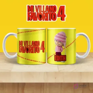 Taza de sublimación con Edith, una de las hijas de Gru de Mi Villano Favorito 4