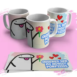 Plantilla Flork '¿Quieres ser mi novio?' para sublimar en taza