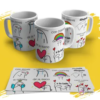 Colección de diseños Flork con mensajes de amor y alegría para sublimación