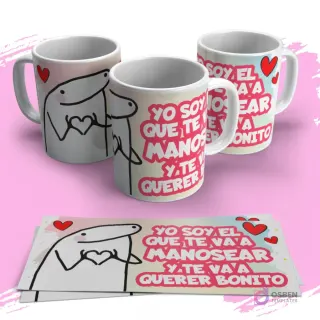 Plantilla Flork con mensaje divertido de amor para sublimar