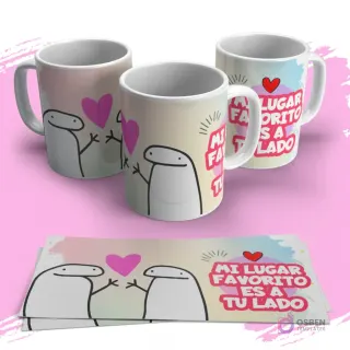 Diseño Flork 'Mi lugar favorito es a tu lado' para sublimar en regalos