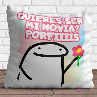 Diseño Flork de propuesta de noviazgo para sublimar en cojín