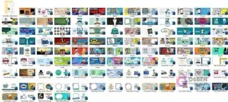 Galería de plantillas PSD editables para tazas del Día del Padre, mostrando una variedad de diseños temáticos para sublimación.