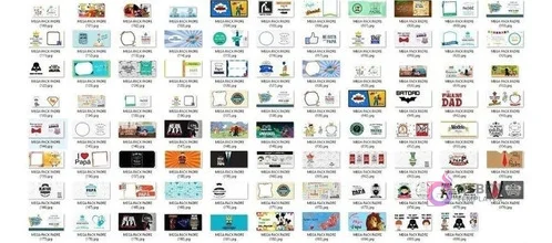 Tercera vista de las plantillas JPG y PNG para tazas del Día del Padre, con una gran diversidad de estilos y mensajes.