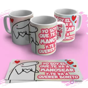 Plantilla Flork con mensaje divertido de amor para sublimar