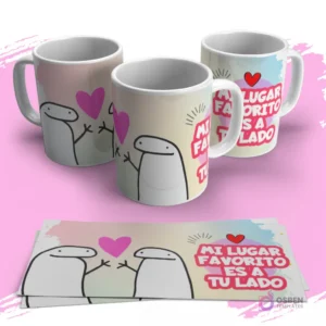 Diseño Flork 'Mi lugar favorito es a tu lado' para sublimar en regalos