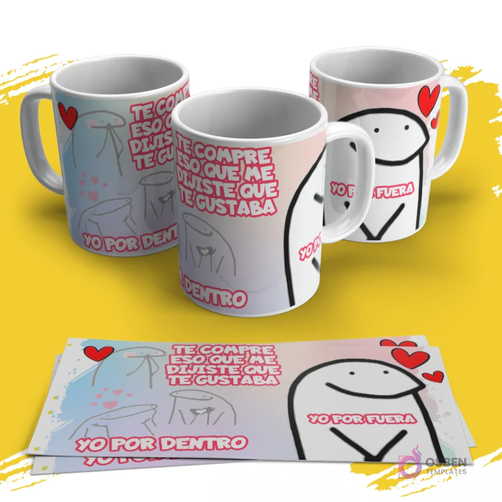 Diseño Flork 'Te compré eso que te gustaba' para tazas de sublimación Diseño Flork 'Te compré eso que te gustaba' para tazas de sublimación