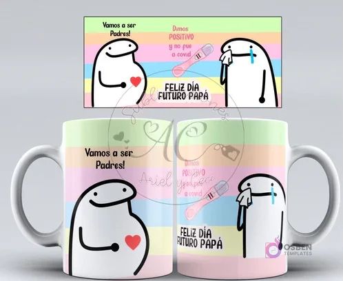 Plantilla Flork para sublimar tazas de futuro papá, con humor sobre test de embarazo positivo y la frase 'No fue a COVID', ideal para anunciar o celebrar el Día del Futuro Padre. Plantilla Flork para sublimar tazas de futuro papá, con humor sobre test de embarazo positivo y la frase 'No fue a COVID', ideal para anunciar o celebrar el Día del Futuro Padre.