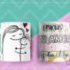 Taza sublimada con diseño Flork de mamá abrazando a su hija y mensaje Gracias por todo tu amor y paciencia Feliz Día Mamá
