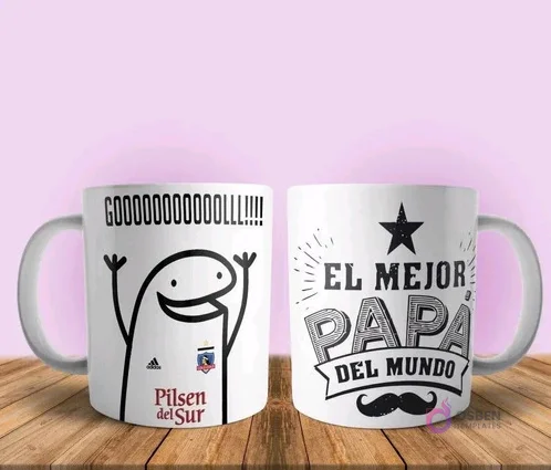 Taza sublimada Flork futbolista 'GOOOOLLLL!' (Colo Colo / Pilsen) y 'El Mejor Papá del Mundo' Taza sublimada Flork futbolista 'GOOOOLLLL!' (Colo Colo / Pilsen) y 'El Mejor Papá del Mundo'