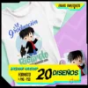 Diseño de sublimación para graduación en polera y taza con personaje masculino de cabello oscuro y gorro, texto 'Mi Graduación Ricardo Felicidades Graduado 2021', incluyendo rótulos de 'ENVIO INMEDIATO', 'INCLUYE MOCKUP', 'FORMATO PNG - PSD', '20 DISEÑOS'.