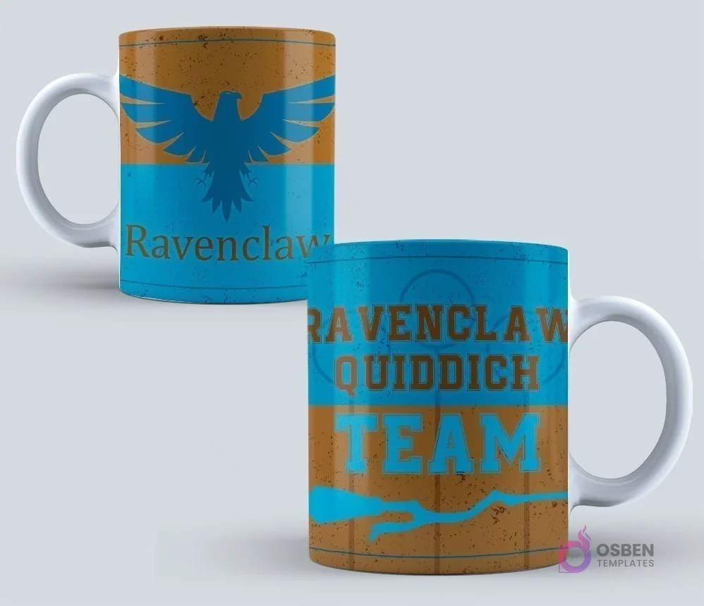 Taza de Harry Potter con diseño del escudo de la casa Ravenclaw y su emblema del águila, ideal para el equipo de Quidditch Taza de Harry Potter con diseño del escudo de la casa Ravenclaw y su emblema del águila, ideal para el equipo de Quidditch
