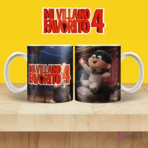 Taza de sublimación con bebé en mono de animal y animal peludo de Mi Villano Favorito 4