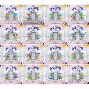 Colección de 16 diseños variados de tazas para sublimar del Día del Padre, mostrando frases como 'Papá Sinceridad', 'Papá Vida' y 'Tal Palo Tal Astilla' para emprendedores.