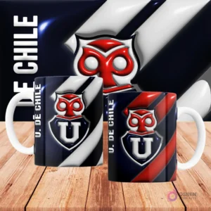Pack plantillas tazas fútbol Chile 3D muestra de diseños