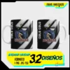 Plantilla taza fútbol Chile 3D escudo genérico