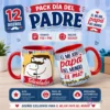Pack Día del Padre: 12 diseños de plantillas Flork para sublimar tazas. Mugs con frases 'El mejor papá del mundo es mío' y 'Felicidades'. Incluye PSD, PNG y mockups.