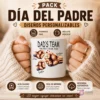 Banner promocional pack plantillas para tazas Día del Padre con diseño 'Dad's Team' y puños personalizables, mostrando formatos PNG/PSD y beneficios de alta calidad, fácil impresión y descarga automática para sublimación.