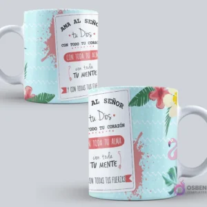 Taza sublimada con el mensaje