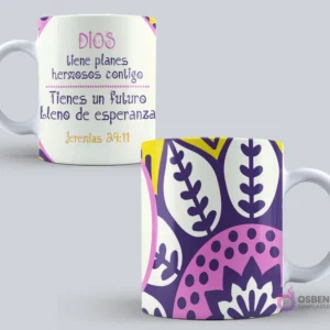 Taza sublimada con el mensaje