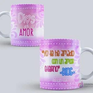 Taza sublimada con el mensaje