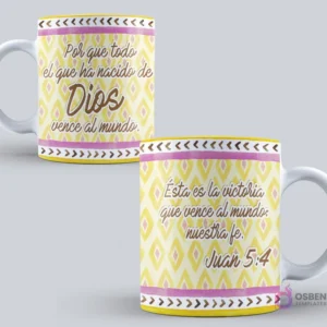 Taza sublimada con el mensaje