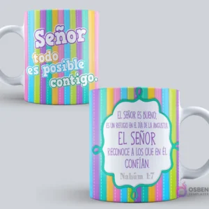 Taza sublimada con el mensaje