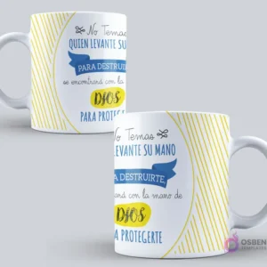 Taza sublimada con el mensaje