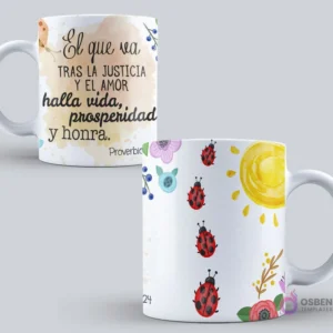 Taza sublimada con el mensaje