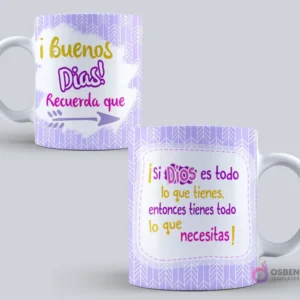 Taza sublimada con el mensaje