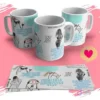 Tazas sublimadas con diseños de Flork Shakira Bizarrap y letras de canciones virales, más plantillas impresas.