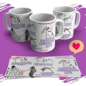 Mugs personalizados con el estilo Flork, inspirados en Shakira y Bizarrap, exhibiendo frases icónicas de su session.